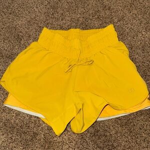 Vibrant Yellow Athletic Shorts for Women